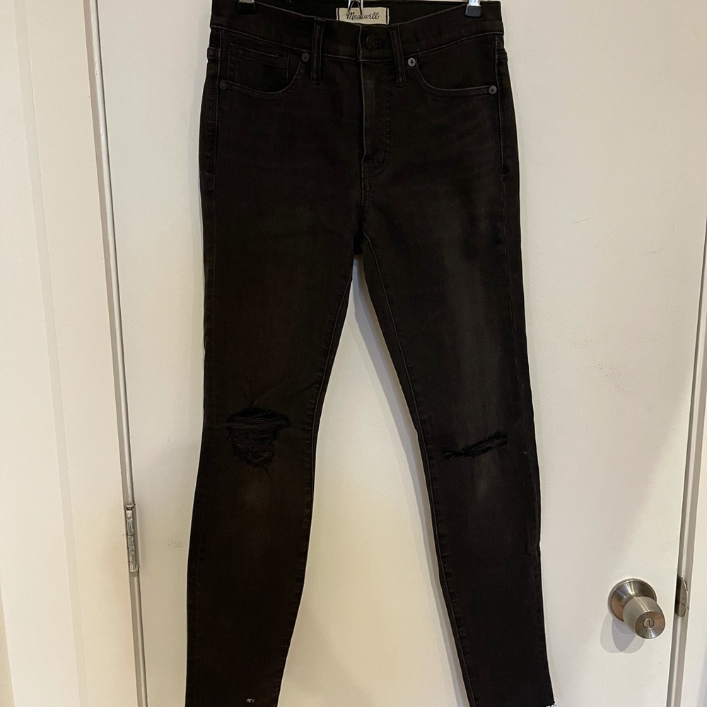 Madewell high rise skinny black jean size 26